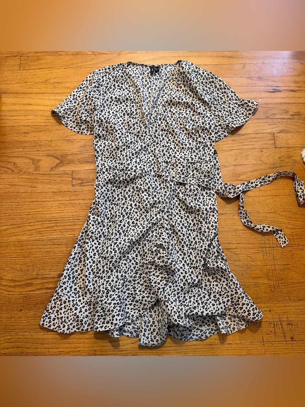 ASOS Vero Moda Leopard Print Wrap Dress